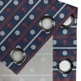 thumbnail image 5 of Ambesonne Navy Blue Grommet Curtain, Nautical Borders, 50" x 63", Red White Dark Blue, 5 of 6