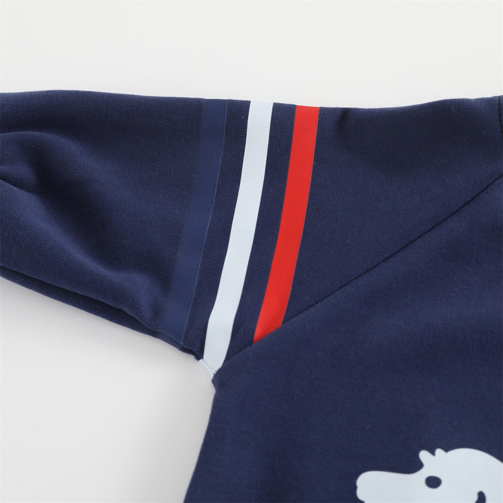 Yuncity Kids Onesie Long Sleeve Crew Neck Cartoon Print Romper Thick Winter Autumn Outdoor Wear Boys Girls Jumpsuit Size 12-18 Months Navy