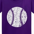thumbnail image 4 of Inktastic Distressed Baseball in White Youth T-Shirt, 4 of 5