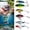 Silver, variant on 4Pcs Soft Foam Multi-Jointed Swim Fishing Lures with Dual Treble Hooks, ABS Bionic Hard Baits for Fresh & Salt Water Angling, Orange Green Optional