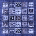 thumbnail image 1 of Ahgly Company Indoor Square Abstract Blue Modern Area Rugs, 5' Square, 1 of 4
