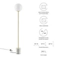 thumbnail image 3 of Modway Logic Terrazzo Floor Lamp in White, 3 of 8