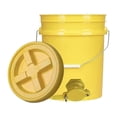 thumbnail image 3 of TISHITA Honey Bucket with Gate Pail Multifunction Dispenser Farm Extractor Equipment Yellow, 3 of 8