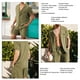 thumbnail image 5 of Conjunto de camisa de lino de algodón de manga corta para hombre traje casual con botones transpirable para playa OD Verde M, 5 of 6