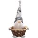 thumbnail image 2 of Cesta pequeña para decoración navideña, bolsas de regalo, bolsas de dulces, calcetines, relleno para árbol de Navidad, cesta de dulces para anciano sin rostro para niños, 11.815.915.91 pulgadas, 2 of 5