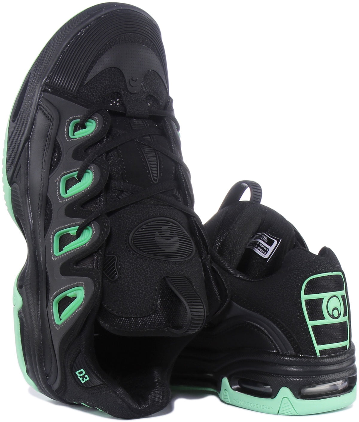 OSIRIS D3 2001 ブラック/ガム US 9 Osiris D3 2001 Black & Gum Skate Shoes | Zumiez