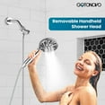 thumbnail image 6 of Single-Handle Shower Faucet Set Shower Kit with Valve Shower Head and Handle Set Shower Trim Kit with 6 Modes ABS Handheld Shower Fixtures Shower Valve and Trim Kit Polished Chrome, 6 of 17