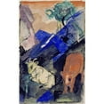 thumbnail image 3 of Marc, Franz 10x14 Black Modern Framed Museum Art Print Titled - Two Cattle In a Hilly Landscape, 3 of 5