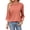 A-Orange, variant on Womens Tops 3/4 Length Sleeve Crew Neck Shirts with Ribbed Cuffs Summer Casual Blouses