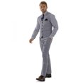thumbnail image 1 of Wehilion Men's Suit Linen Suit for Men Wedding Outfit 2 Piece Suits Groomsmen Tuxedo Suits Prom Beach Vest and Pants Suit Set Gray 3XL, 1 of 5