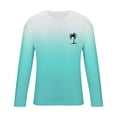 thumbnail image 4 of DeHolifer T-Shirts for Men Palm Graphic Print Crewneck Long Sleeve Loose Casual T-Shirts Fall Fashion Blouse Light Blue 4XL, 4 of 5