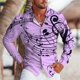 thumbnail image 1 of Camisa con estampado abstracto 3D de música clásica para hombre, ropa de verano de estilo hawaiano Vaion Leisure, de manga larga y cuello tipo polo para hombre, 1 of 6