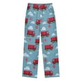 thumbnail image 2 of FORMRS Kids Pajama Pants with Pockets Size 6-8Y Boys Lounge Sleep Bottoms, Red Cartoon Truck Pattern, 2 of 8
