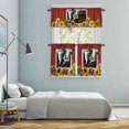 thumbnail image 6 of Cow Sunflower Kitchen Curtains Valances and Tiers Set of 3 Yellow Flower Bee Farms Animal Oil Painting Tier Curtains and Valance with Rod Pocket for Small Windows, 27.5"x36", 6 of 9