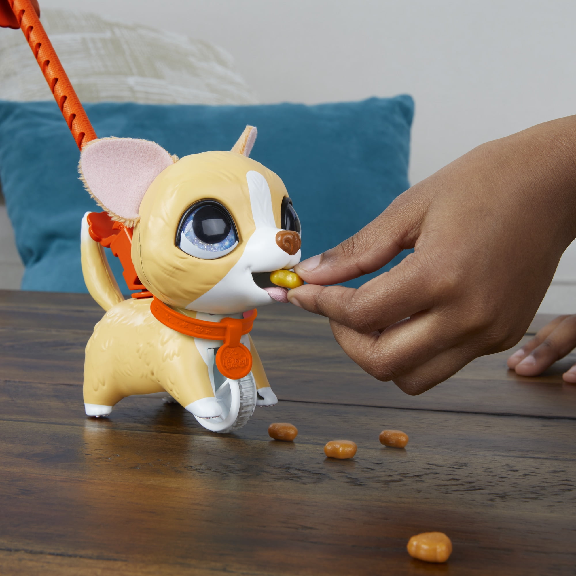 CONNECTIBLE LEASH SYSTEM CORGI PUP FURREAL POOPALOTS LIL' WAGS INTERACTIVE TOY 