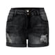 thumbnail image 4 of Pantalones cortos de mezclilla con bolsillos elásticos de cintura media de verano para mujer Fridja  fhjkhfk459380, 4 of 8