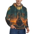 thumbnail image 2 of Haiem Sunset Prairie Meditating Horse Patterned Men's Hoodie with Kangaroo Pocket - Ideal Pullover Sweatshirt for Daily Wear, Travel, and Home-Large, 2 of 7