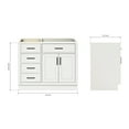 thumbnail image 3 of Ariel Hepburn 42 In. Right Offset Single Sink Base Cabinet In White, 3 of 10