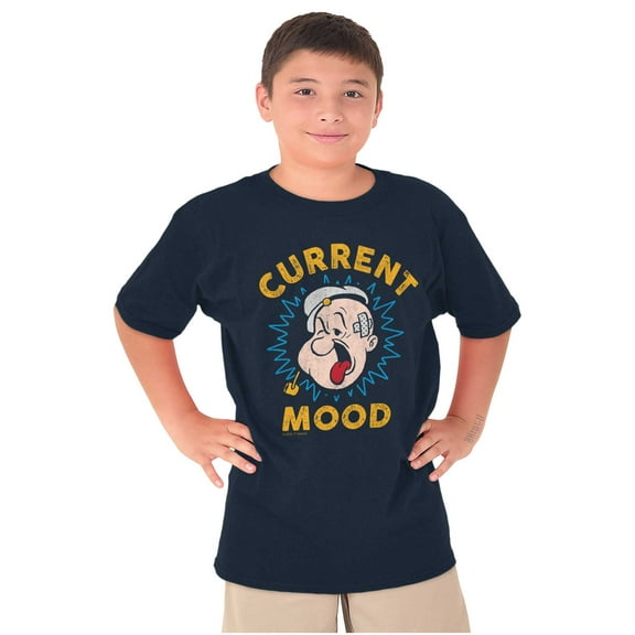 Current Mood Popeye The Sailor Man Crewneck T Shirts Boy Girl Teen Brisco Brands XS