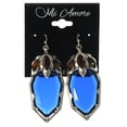 thumbnail image 2 of Silver-Tone Drop Dangle Earrings With Blue And Brown Stone Accents TME920, 2 of 2
