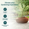 thumbnail image 3 of The HC Companies 21 Inch Plastic Outdoor Hose Storage Hideaway Pot, Terra Cotta, 3 of 4