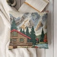 thumbnail image 3 of YINGXI  Decorative Throw Pillow Covers Mountain Tree Cushion Case Rustic Scenery for Sofa Couch Home Car Bedroom Living Room Decor () 12x12in, 3 of 5
