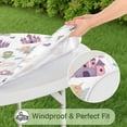 thumbnail image 5 of White Fairy Castle Pattern Round Fitted Tablecloth with Elastic Edge,Dining Table Cover Waterproof,Outdoor Round Tablecloth for Camping,Dining,Indoor and Outdoor, 5 of 7