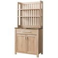 thumbnail image 1 of Furniture of America Rye Wood Multi-Storage Baker Rack in Weathered Sand Brown, 1 of 6