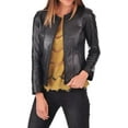 thumbnail image 2 of QAWACH Women Leather Jacket - Lambskin Winter Vintage Red Color Motorcycle Biker Jacket, Moto Riding & Racing Jackets XS Size NB-WJ-03, 2 of 2