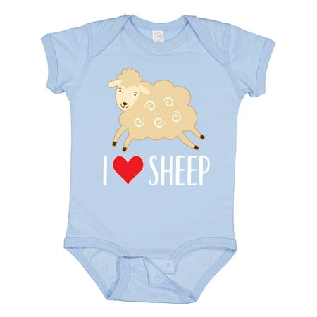 

Inktastic I Love Sheep Cute Gift Baby Boy or Baby Girl Bodysuit
