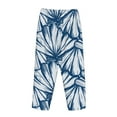 thumbnail image 5 of Kll Womens Blue Shells Print Pajama Pants Soft Pajama Bottoms For Women Cozy Lounge Pants, 5 of 9