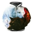 thumbnail image 1 of POINTERTECK Chandail à Capuche Graphique Animal 3D Loup pour Femmes et Hommes, Chandail m, 1 of 4