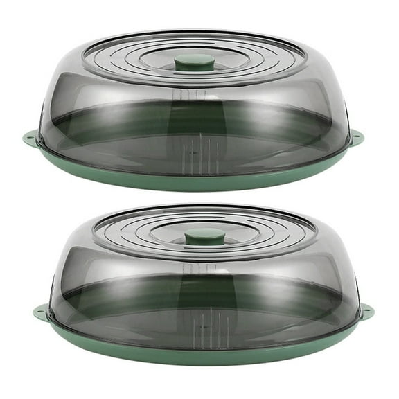 Monyance Table Food Cover Kitchen Plate Dome Cover: 2Pcs Serving Tray Storage for Picnic(9.84X9.84X3.54Inches)