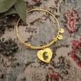 thumbnail image 5 of Horse Sketch Artwork - Best Horse Lover Bangle with Silver or Gold Color Pendant - Heart Bangle Bracelet (Personalized Engraving Option), 5 of 5