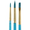 snazaroo Face Painting Starter Round & Flat 3pc Set of Brushes, Blue