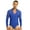 Royal_Blue, variant on iiniim Men Long Sleeve V-neck Press Button Crotch Ballroom Latin Tango Rumba Bodysuit Dance Shirt Royal_Blue XXL
