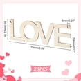 thumbnail image 2 of 20Pcs Wooden Love Letter Ornaments Letter Hanging Sign Unfinished Wooden Words Cutouts Wooden Embellishments Slices Ornaments Wood Pendants for Craft Home Party Valentine's Day Decoration PapayaWhip, 2 of 6