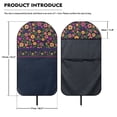 thumbnail image 7 of POLERO Terry Cloth Car Seat Cover Machine Washable, Compatible with Truck Seat Van, Bucket Seat Protector Fit for Sedan Vehicle, Vibrant Floral Folk Print 1 Pack, 7 of 7