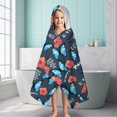 thumbnail image 6 of Pioneer Flower Floral Print Pattern Hooded Bath Towel，60"x35" for Ages 3 To 12 Kids, Quick Dry Lightweight Soft Microfiber Hood Beach Towel Cover Up for Kids, 6 of 7