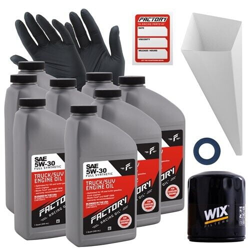 Factory Racing Parts Oil Change Kit Compatible with Lexus LX4704.7L V8 1998-2007 5W-30 Full Synthetic Oil - 8 Quarts