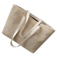 thumbnail image 4 of Bolsa de paja de verano 1pc Bolsa de hombro tejida de gran capacidad Bolsa de asas bonita para las mujeres, 4 of 6