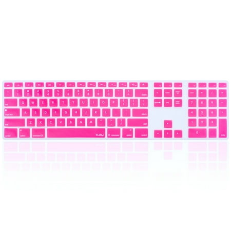 - Kuzy - Keyboard Cover for Apple Keyboard with Numeric Keypad Wired USB Full Size for iMac Skin Silicone