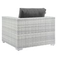 thumbnail image 6 of Lounge Chair Armchair, Rattan, Wicker, Grey Gray, Modern Contemporary Urban Design, Outdoor Patio Balcony Cafe Bistro Garden Furniture Hotel Hospitality, 6 of 8