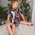 thumbnail image 4 of Balery Abstract Jazz Instrumental Conjunto de Pijama Infantil de Manga Corta con Estampado – Ropa de Dormir de Algodón Suave-XX-Large, 4 of 6