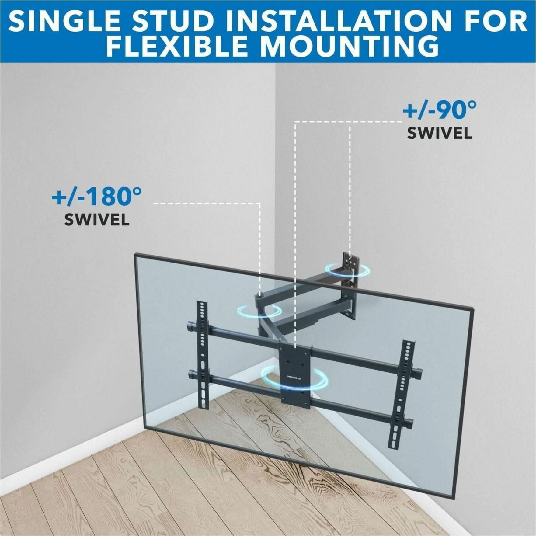 Mount-It! UL Certified Heavy Duty Full Motion TV Wall Mount