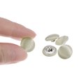 thumbnail image 4 of 10pcs 20L Fabric Cloth Covered Button 12.5mm Round Metal Shank Sewing Buttons for Suits Blouses Sweaters, Dark Beige, 4 of 5