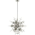 thumbnail image 2 of 6 Light Polished Chrome Pendant Chandelier with Chrome Discs & Glass Discs Shade, 2 of 5