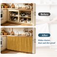 thumbnail image 3 of Ginger Yellow Under Sink Curtain for Closet, Privacy Short Cabinet Curtains, Modern Simple Solid Color Pattern Self Adhesive RV/Open Cabinet Skirt Adds Bathroom Storage 11"x13", 3 of 8