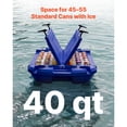 thumbnail image 4 of KFFKFF Floating Cooler, 40 QT Floating Ice Chest with Dry Storage, Wheels & Tow Rope, Premium LLDPE Amphibious Drink Cooler, Deep Blue, 4 of 9