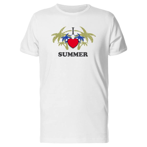 I Love Summer Tropical Palm Tree Tee Men's -Image by Shutterstock